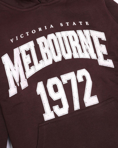 Melbourne Printed Fleeced Hoodie
