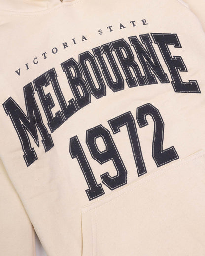 Melbourne Printed Fleeced Hoodie