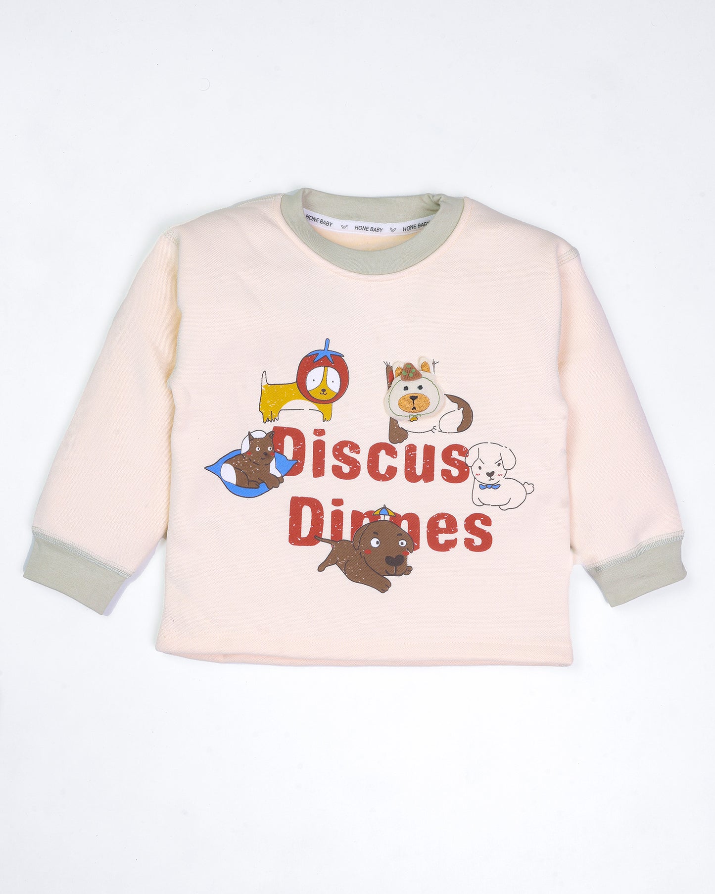 Puppies Applique Printed Fleeced Co-Ord Set