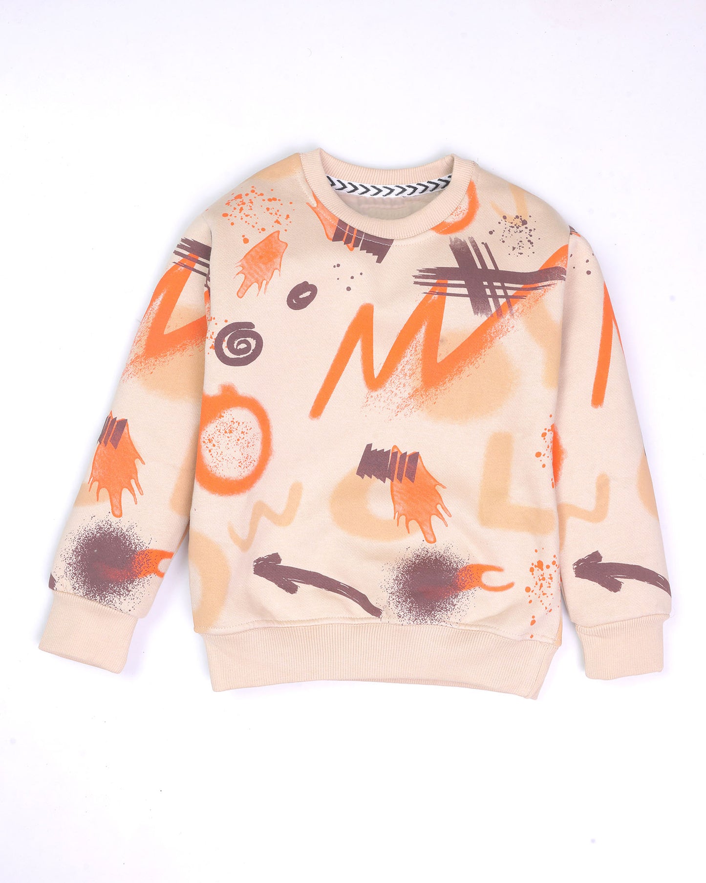 Street Graffiti Printed Fleeced Co-ord Set