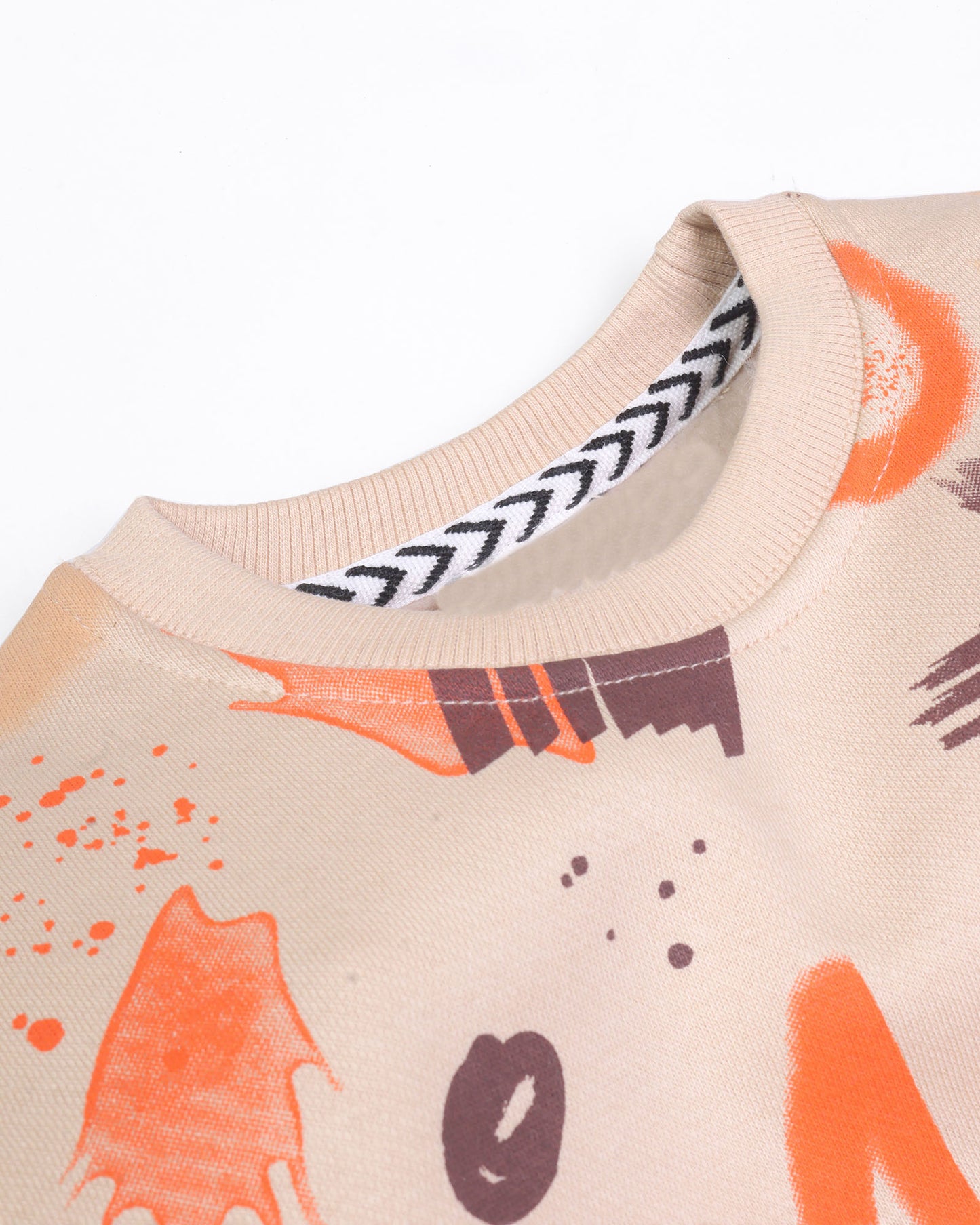 Street Graffiti Printed Fleeced Co-ord Set