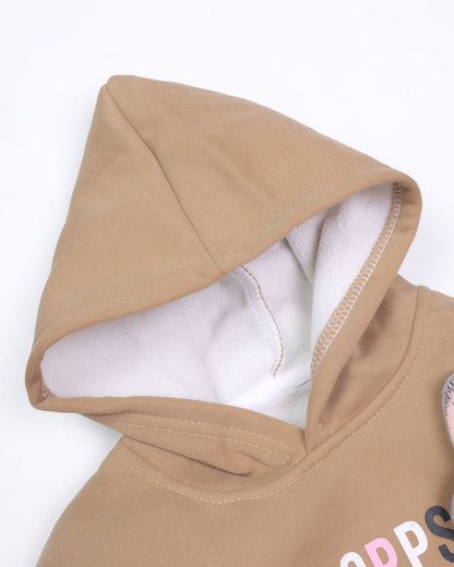 Fleeced Hoodie Co-Ord with Puffer Jacket