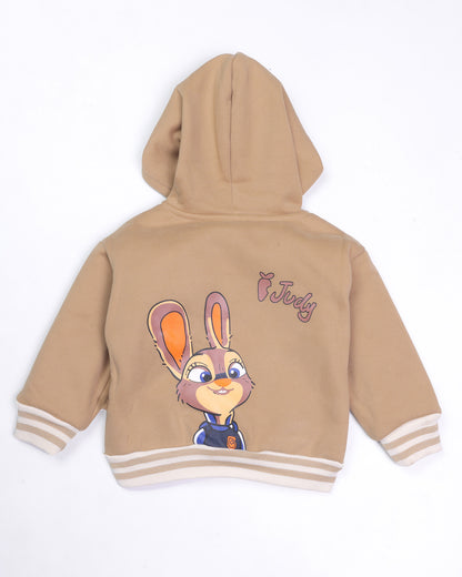 Fleeced Hoodie Co-Ord with Puffer Jacket