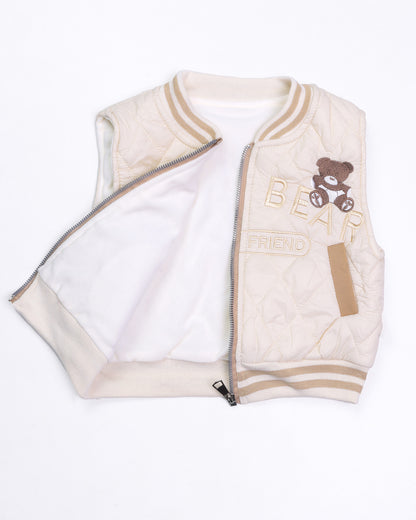 Fleeced Hoodie Co-Ord with Puffer Jacket