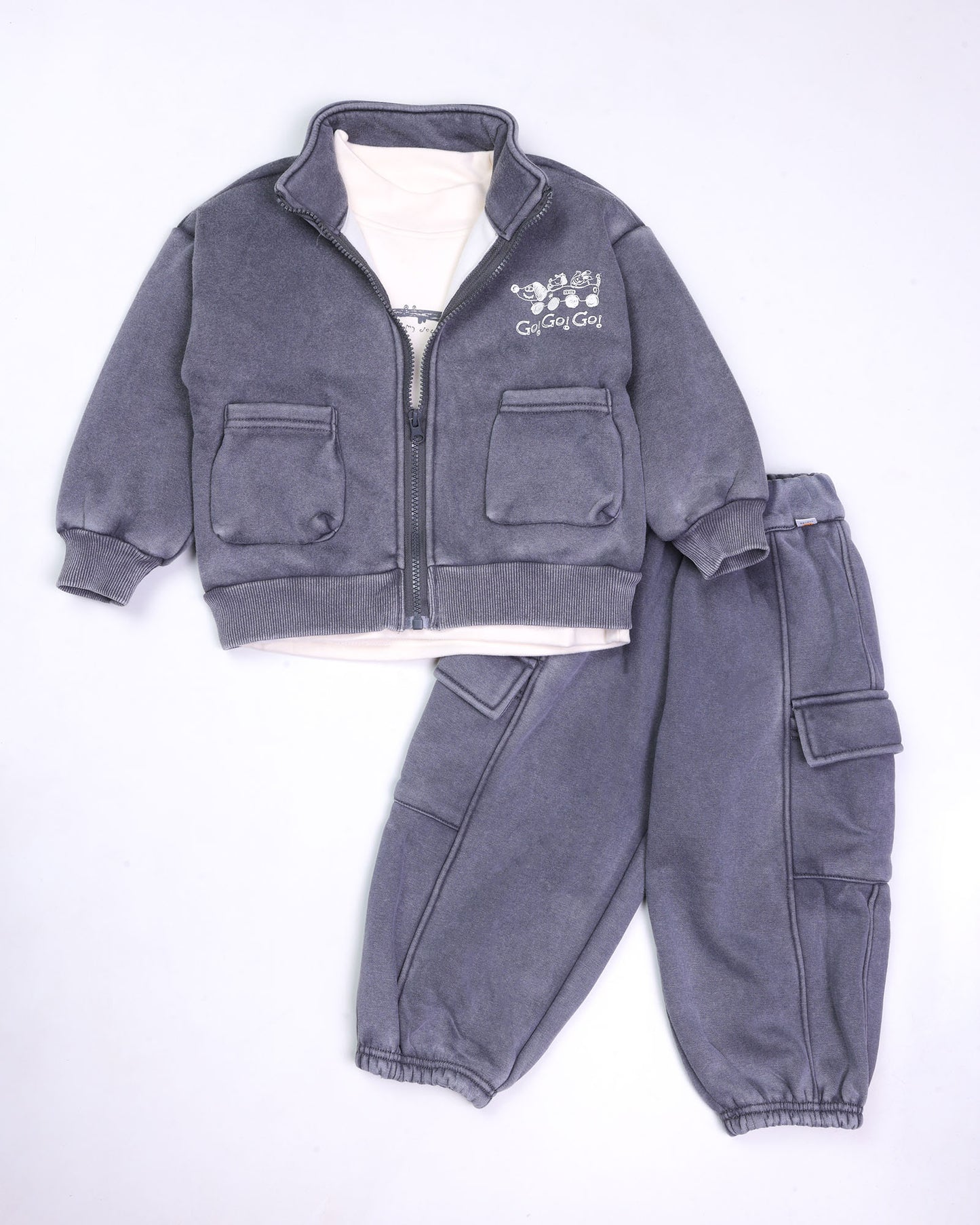 My Dog Printed Fleeced Jacket Co-Ord Set