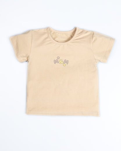 M&M Printed Appliqued Organic Cotton Dungaree Set