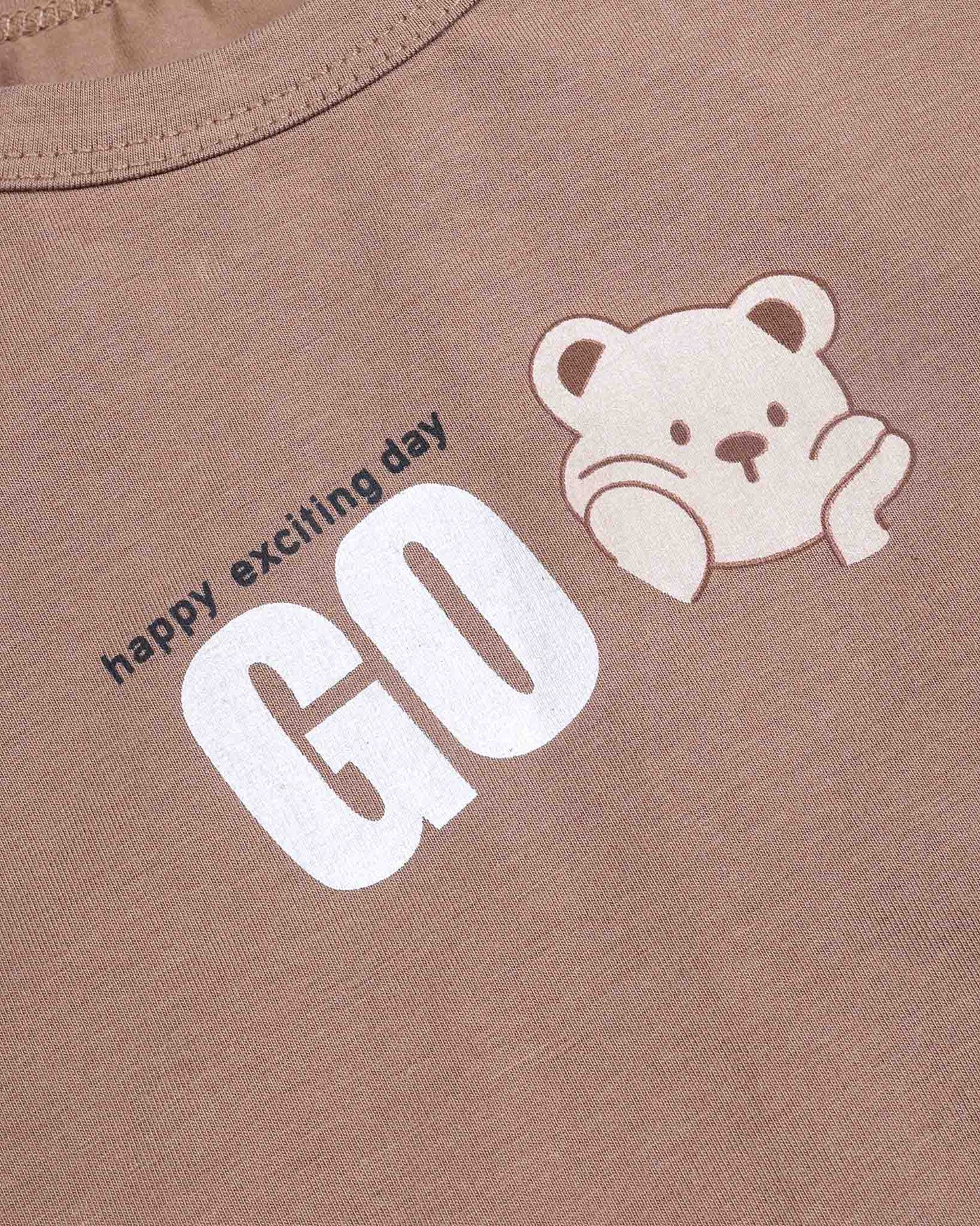 Your Bear Friends Applique Organic Cotton Dungaree Set