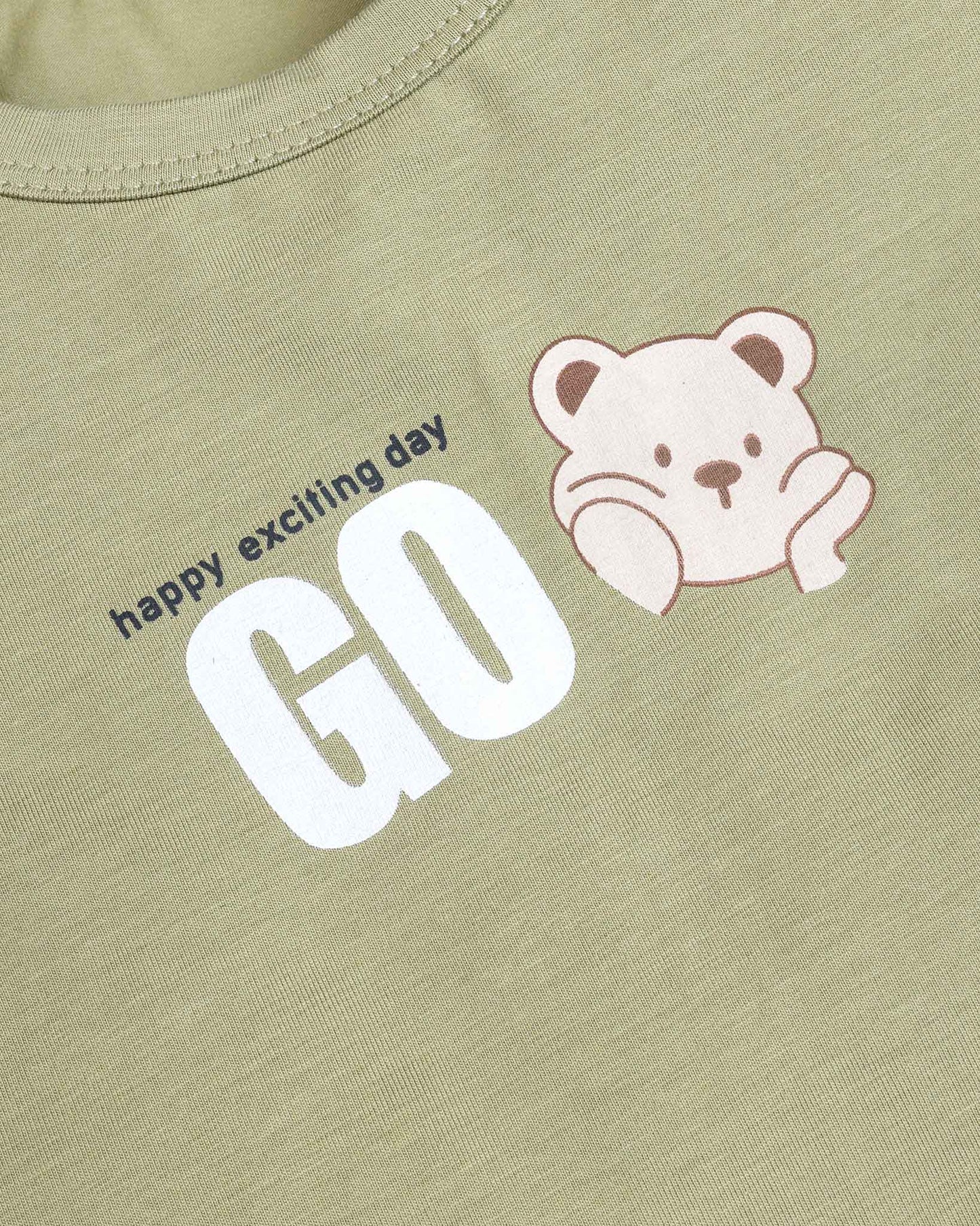 Your Bear Friends Applique Organic Cotton Dungaree Set