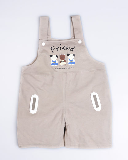 Bear Friends Printed T-Shirt / Dungaree Set