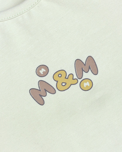 M&M Printed Appliqued Organic Cotton Dungaree Set