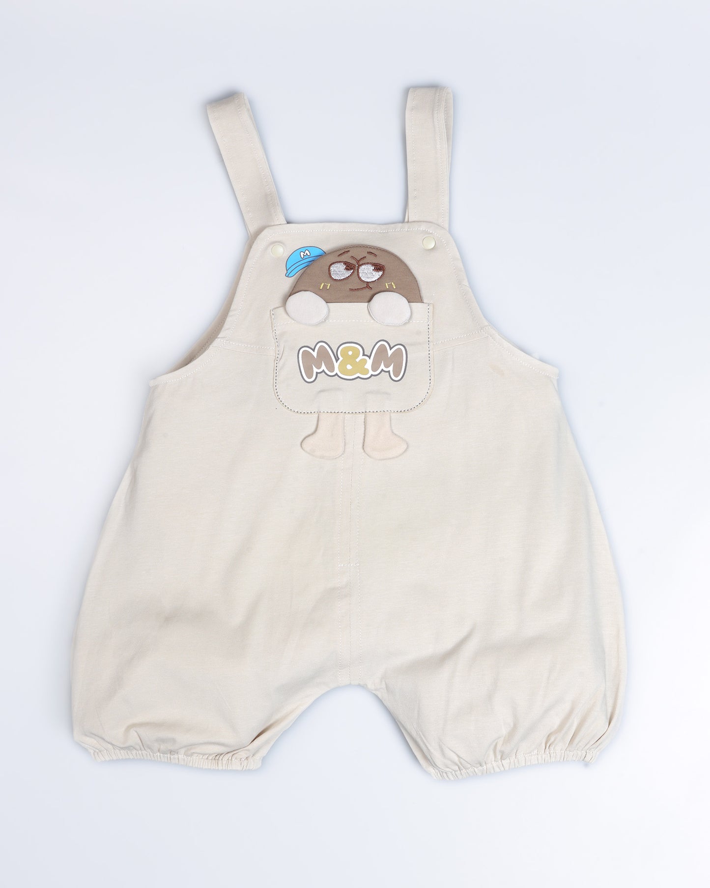 M&M Printed Appliqued Organic Cotton Dungaree Set
