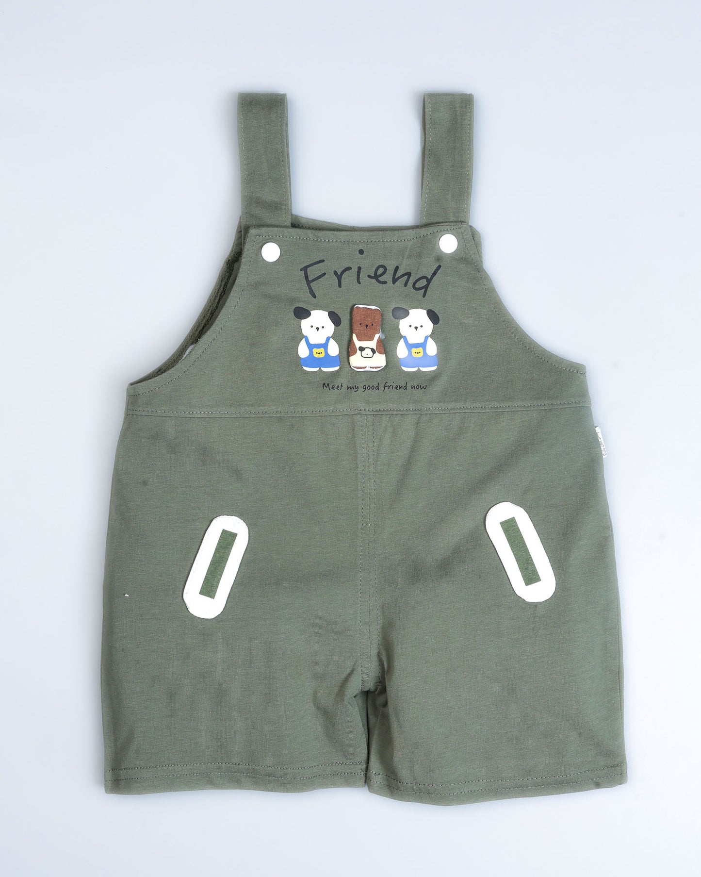 Bear Friends Printed T-Shirt / Dungaree Set