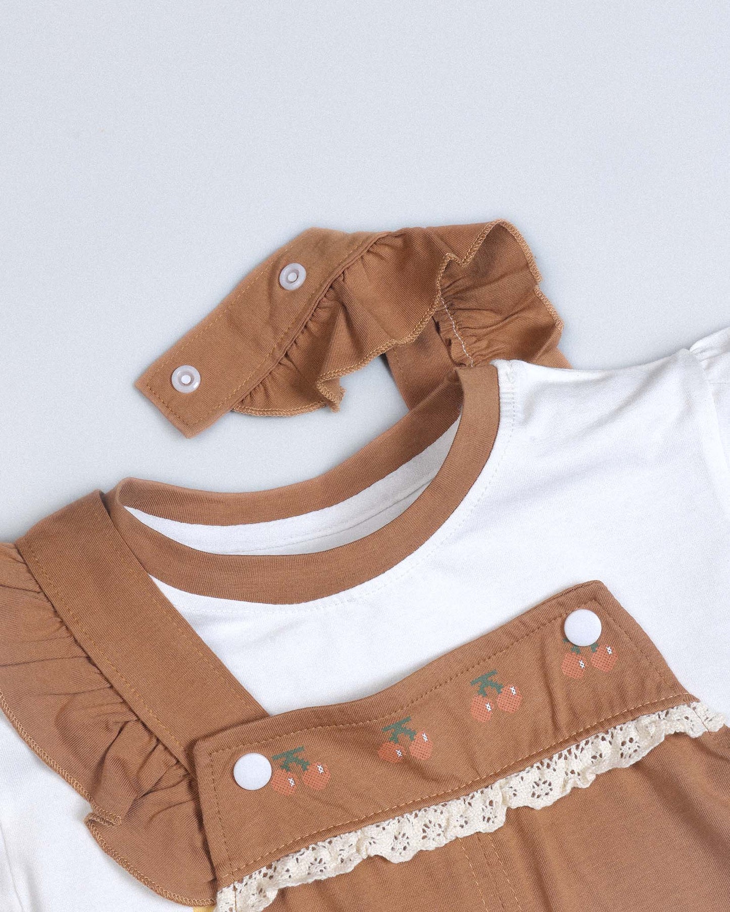 Rural View Printed T-Shirt / Dungaree Set