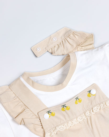 Rural View Printed T-Shirt / Dungaree Set