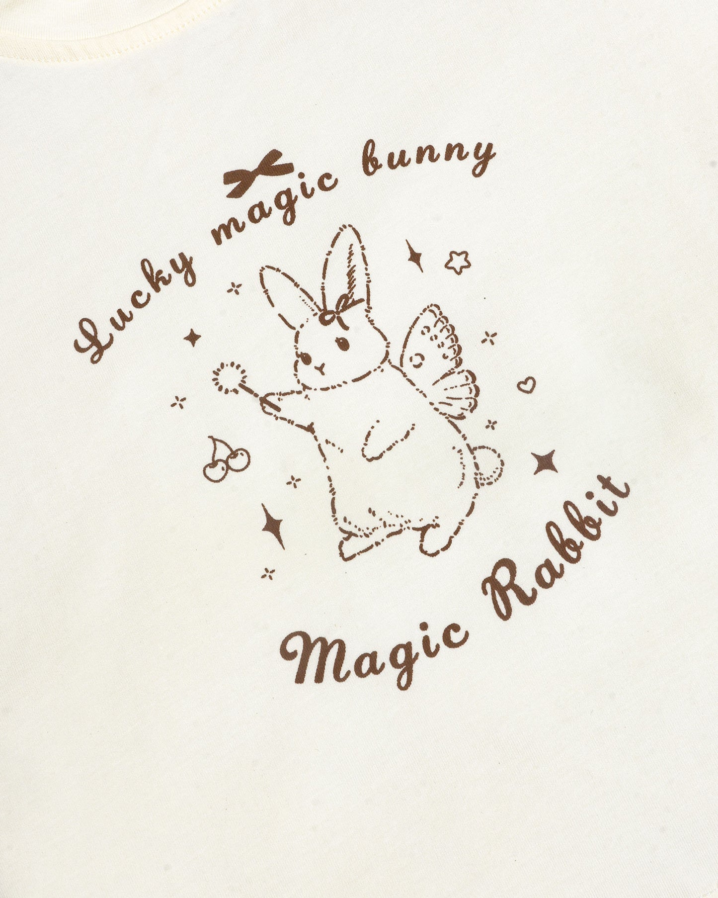 Bunny Printed T-Shirt / Dungaree Set - Lemon / Mango