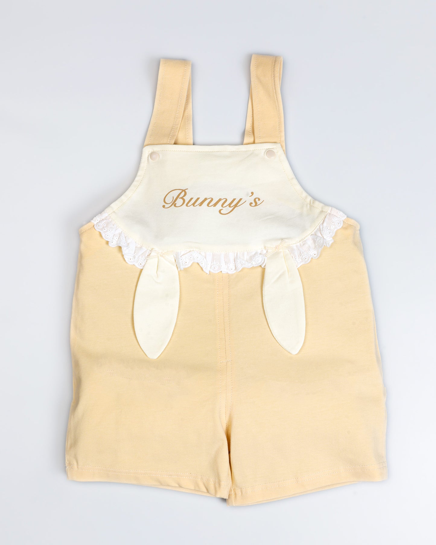 Bunny Printed T-Shirt / Dungaree Set - Lemon / Mango