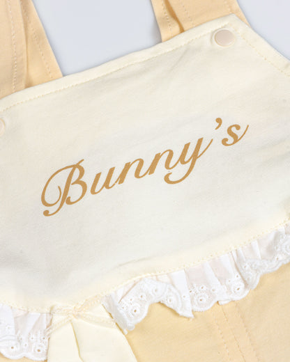 Bunny Printed T-Shirt / Dungaree Set - Lemon / Mango