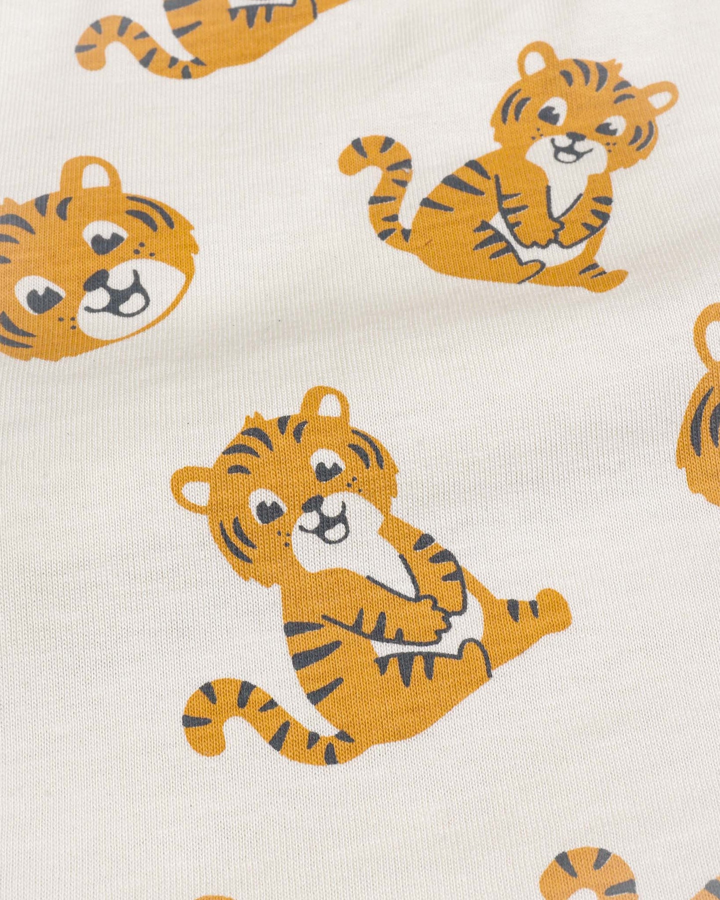 Lion Printed Half Sleeve Dungaree Romper