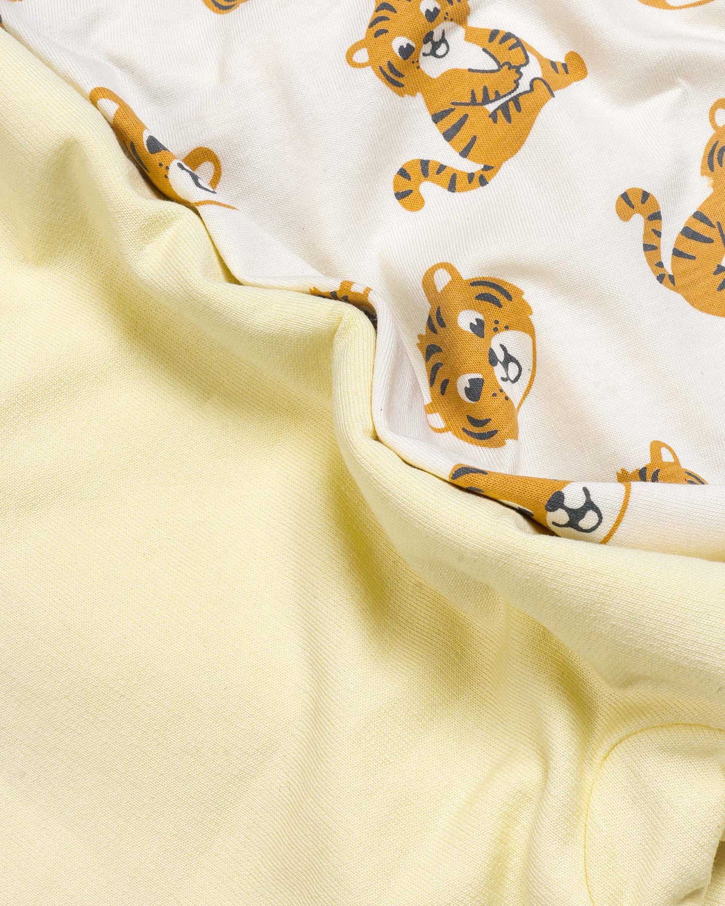 Lion Printed Half Sleeve Dungaree Romper