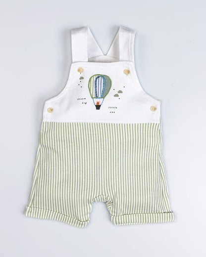 Air Balloon Embroidered Stripe Design Dungaree