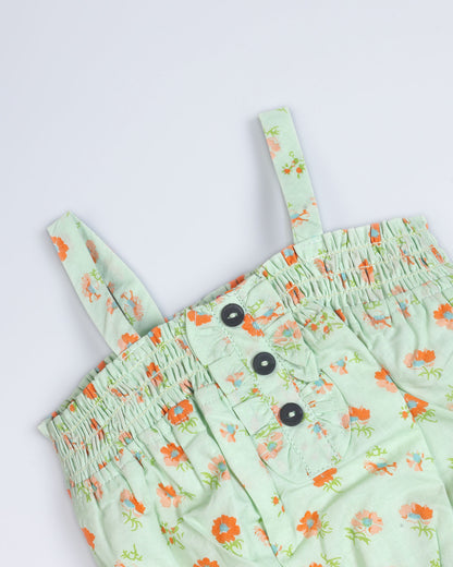 Floral Printed One Pec Safari Jumpsuit