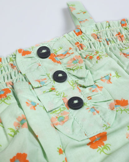 Floral Printed One Pec Safari Jumpsuit
