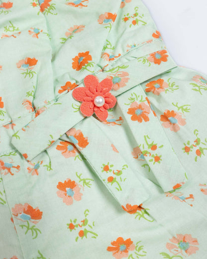 Floral Printed One Pec Safari Jumpsuit