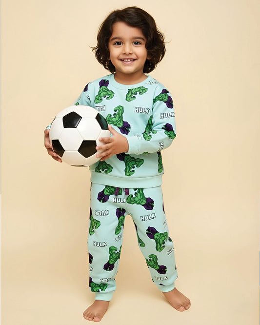 HULK Marvel Printed Fleeced Co-ord Set