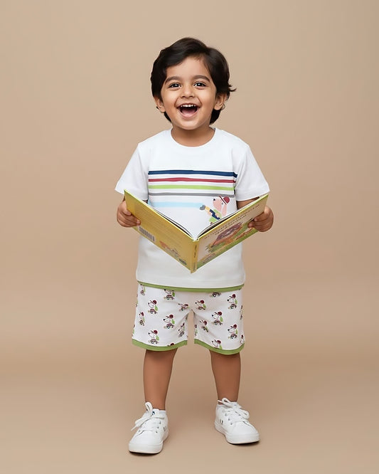 Woof Print T-Shirt & Shorts Co-Ord Set