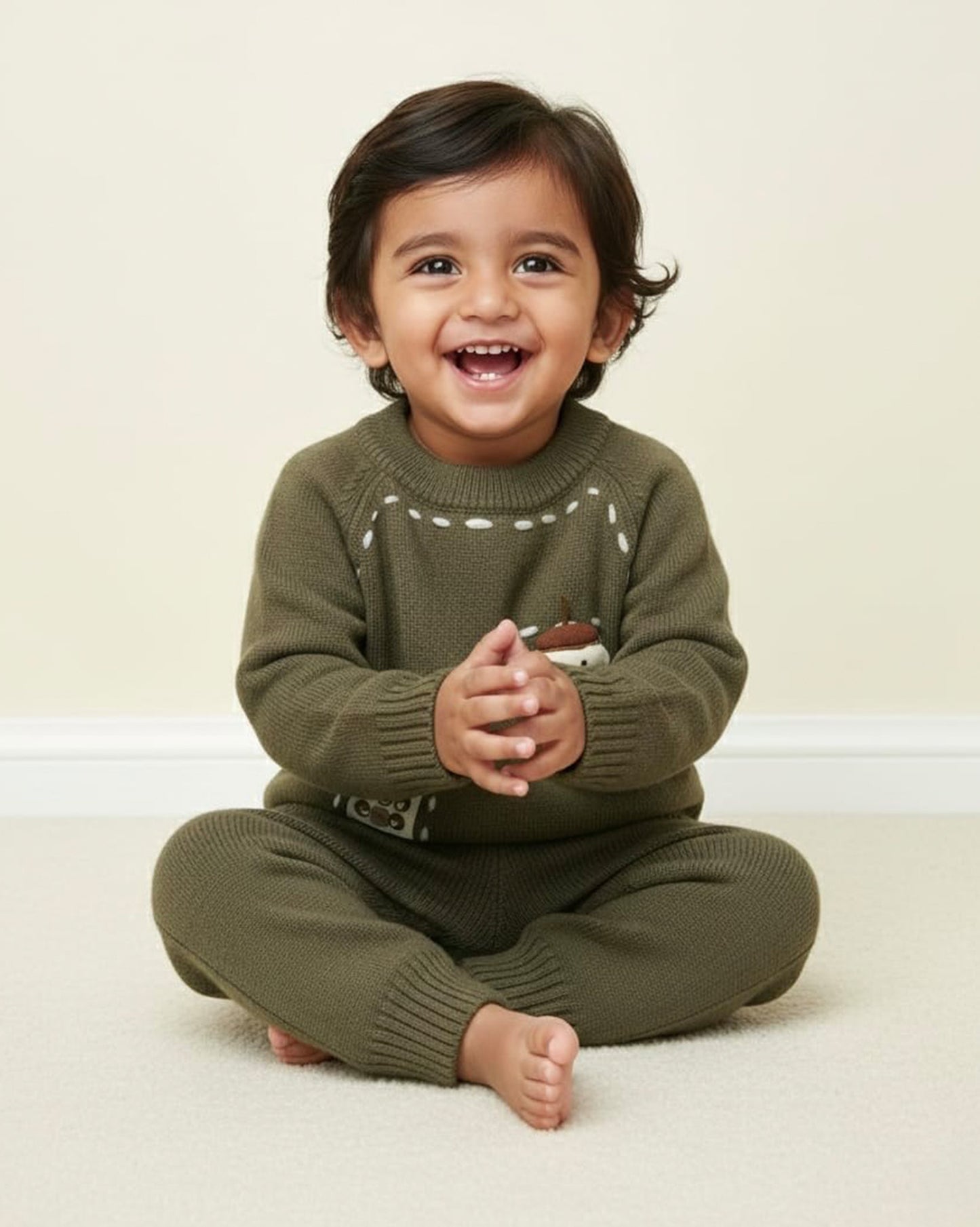 Toy Appliqued Knitted Sweater Co-Ord Set