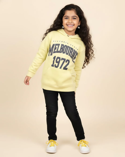 Melbourne Printed Fleeced Hoodie