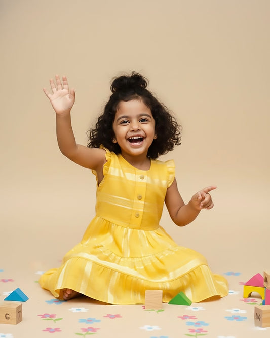 Traditional Frock Dress with Embroidery Detail