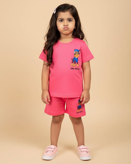 Paw Patrol Printed Shorts T-Shirt Co-Ord Set