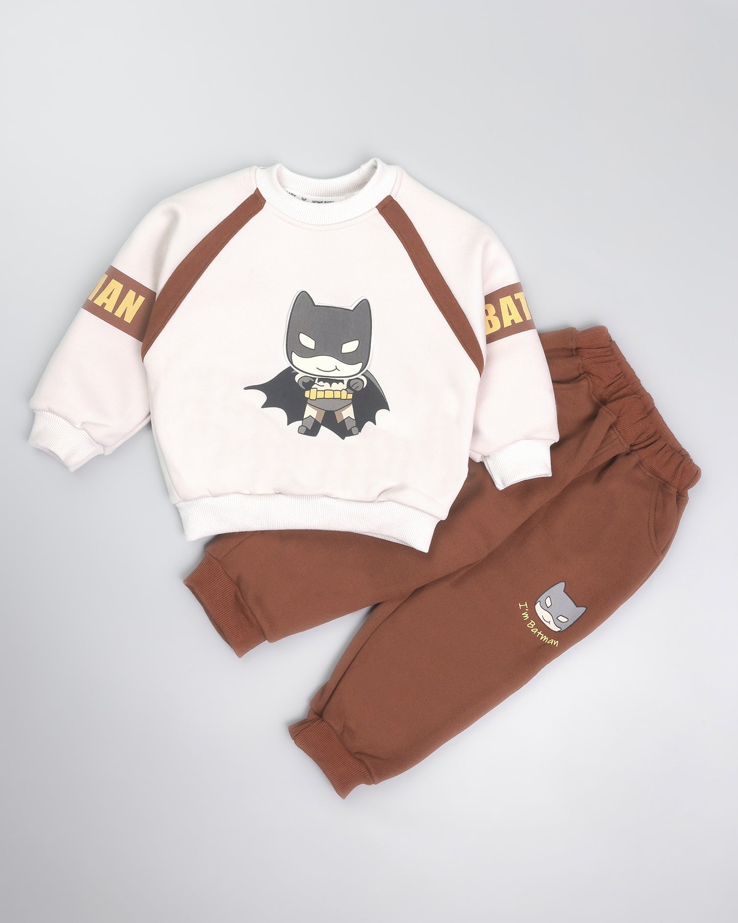 Batman Appliqued Printed Fleeced Co-ord Set