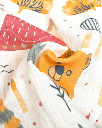 Forest Adventure Printed Crinkled Muslin Night Suit