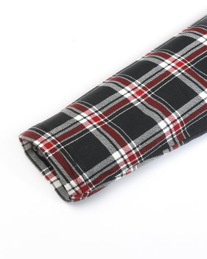 Christmas Night Check Printed Hosiery Night Suit