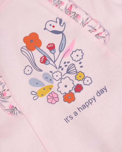 Happy Day Printed Co-ord Set with Headband
