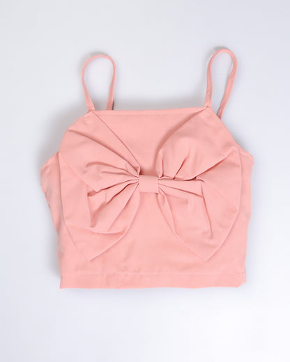 Spaghetti Top with Big Bow Detail & Shorts Set