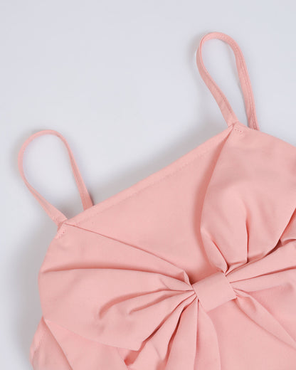 Spaghetti Top with Big Bow Detail & Shorts Set