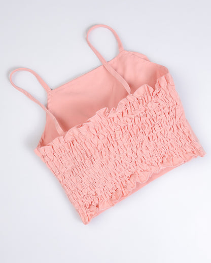 Spaghetti Top with Big Bow Detail & Shorts Set