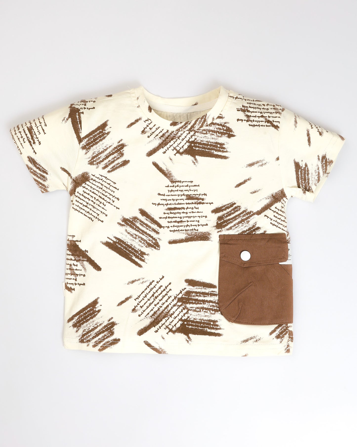 Overall Graphic Printed T-Shirt & Contrasting Shorts Co-ord Set