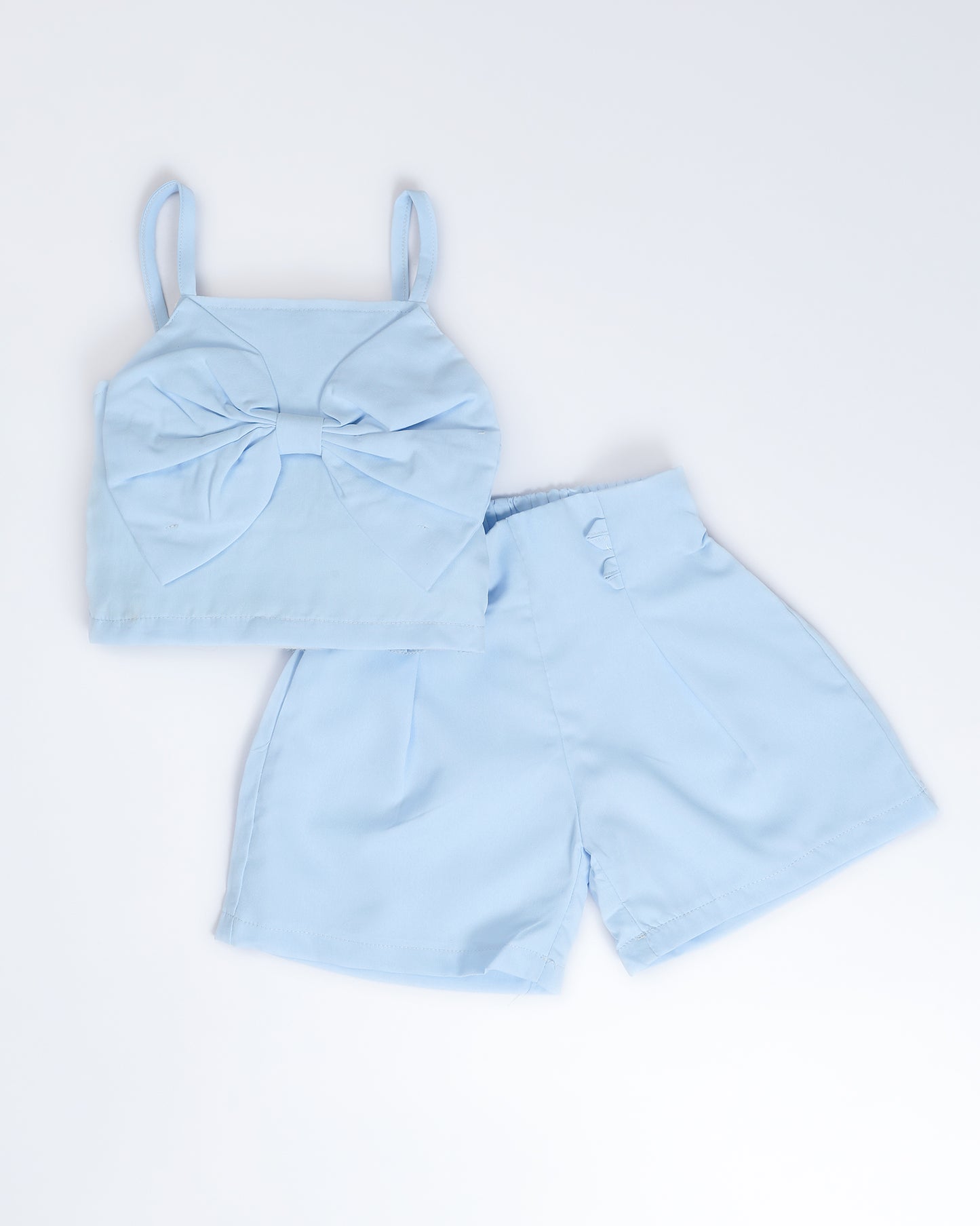 Spaghetti Top with Big Bow Detail & Shorts Set