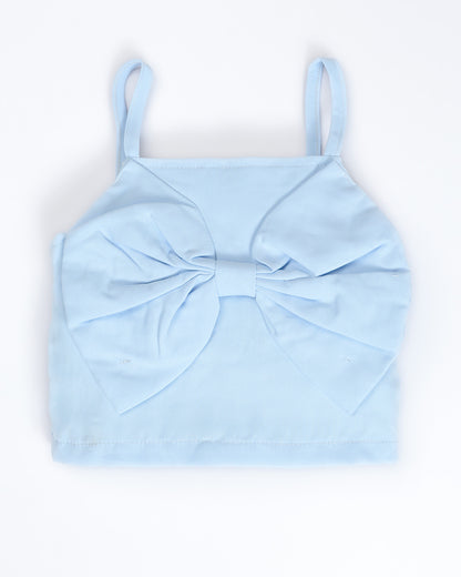 Spaghetti Top with Big Bow Detail & Shorts Set