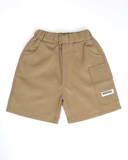 Bear Appliquéd Solid Polo Shirt & Short Co-ord Set