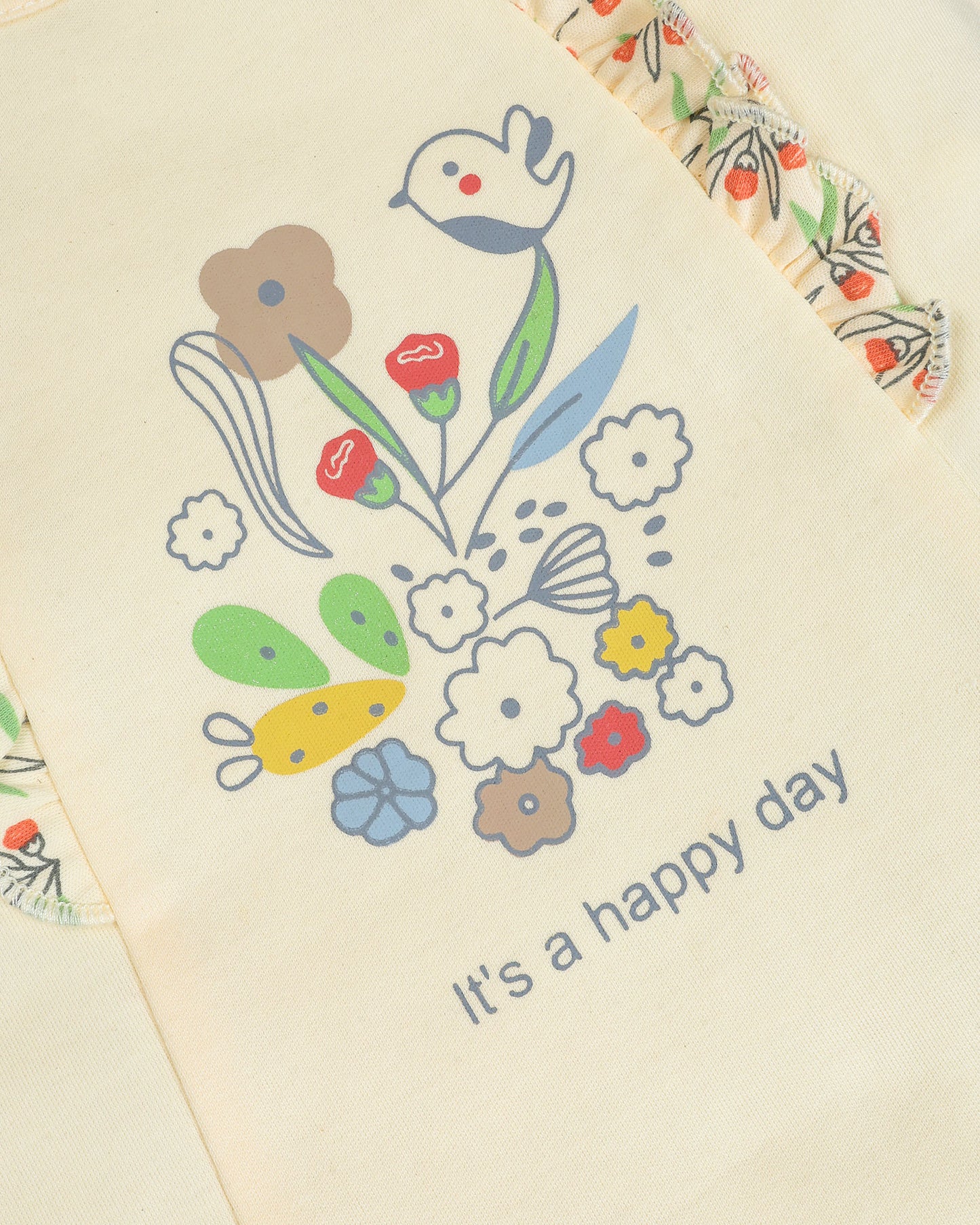 Happy Day Printed Co-ord Set with Headband