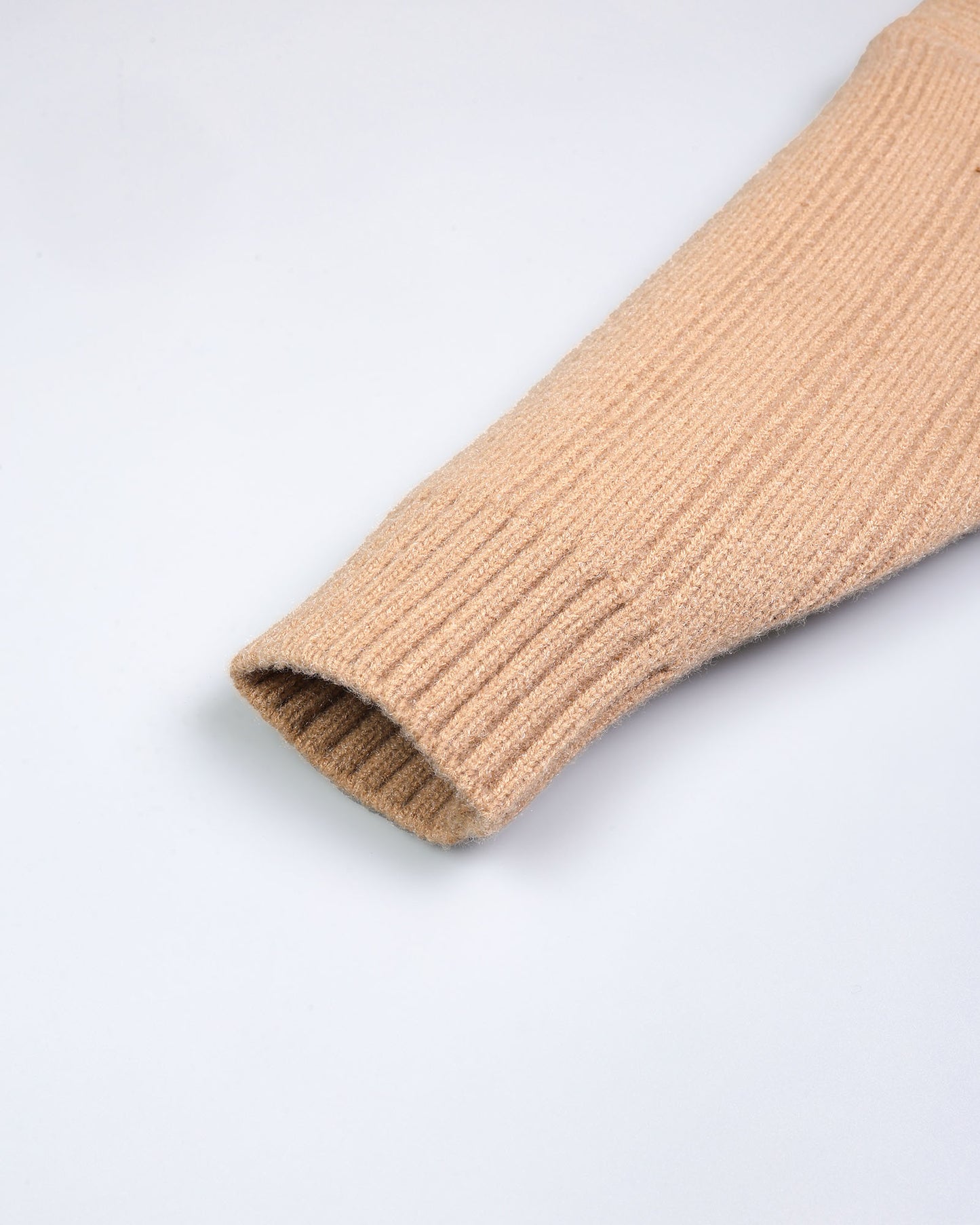Turtle-Neck Fleeced Textured Sweater