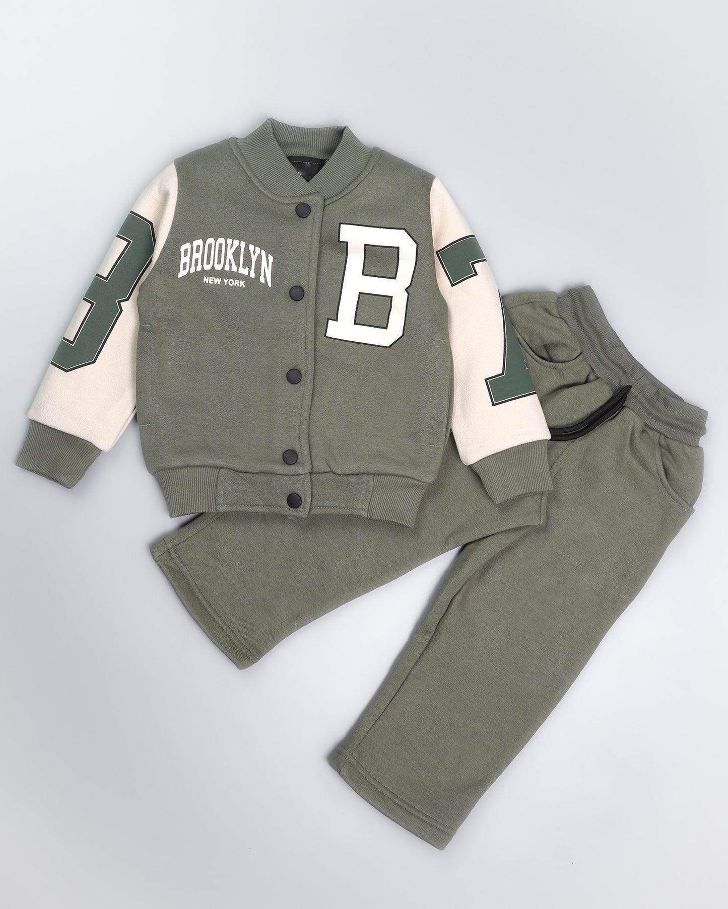 Brooklyn Printed Fleeced Jacket & Skirt Co-ord Set