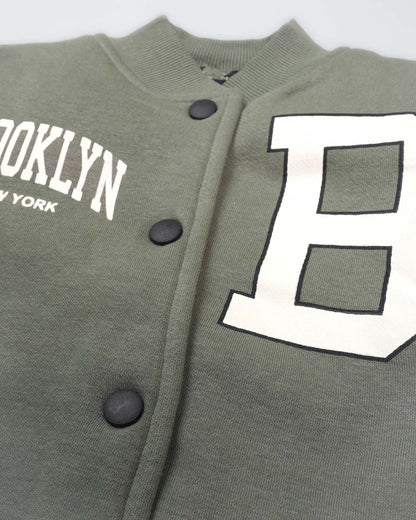 Brooklyn Printed Fleeced Jacket & Skirt Co-ord Set
