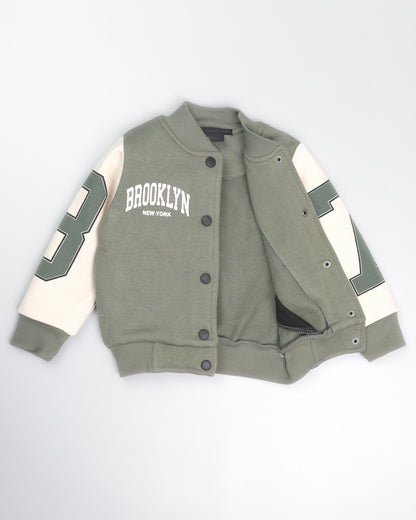 Brooklyn Printed Fleeced Jacket & Skirt Co-ord Set