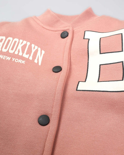 Brooklyn Printed Fleeced Jacket & Skirt Co-ord Set